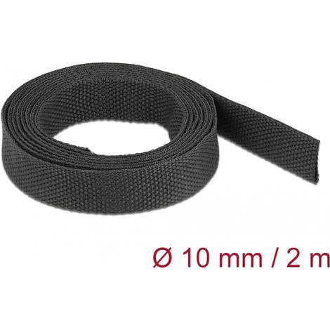Delock Tubo termorretrÃ¡ctil de tela de 2 m x 10 mm con una relaciÃ³n de contracciÃ³n de 2:1 negro
