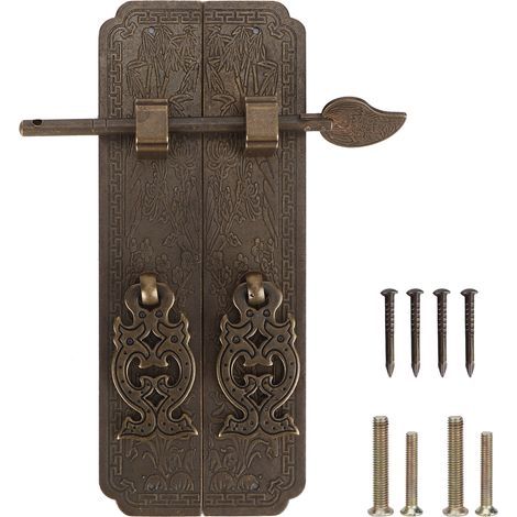 Kit de poignées de porte en cuivre Antique de Style chinois, quincaillerie de meubles (1/5)