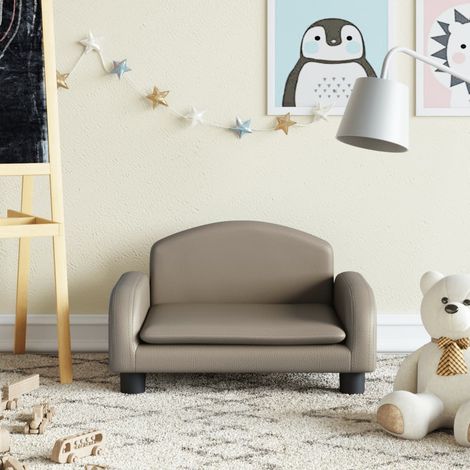 Canapé pour enfants, Fauteuil enfants, Canapé Relax Salon, Canapé droit fixe cappuccino 50x40x30 cm similicuir MJU2842 (1/5)