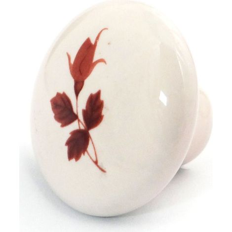 Porzellanknopf KIM Ø 39 mm Porzellan Blatt