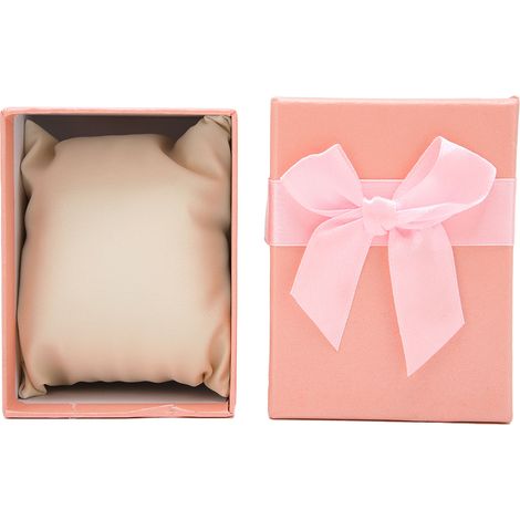 Boîte de rangement pour montres avec nœud papillon, cadeau idéal pour Noël, un anniversaire ou toute autre occasion spéciale (rose) (1/5)