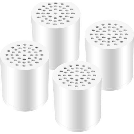 set of 4 universal shower filters — a hard water purifier — improves water quality. (1/4)