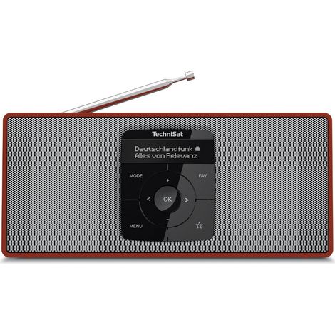TechniSat DIGITRADIO2S Portátil Digital Rojo, Plata