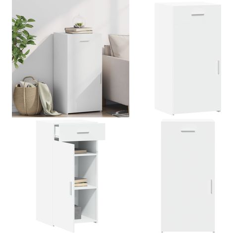 Buffet blanc 45x42,5x93 cm bois d'ingénierie - Buffet - Meuble De Rangement - Armoire - Commode - Cuisine - Home & Living (1/5)