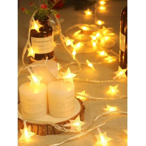 Guirlande lumineuse, 5m 50 LED Guirlande Guinguette, Decoractive pour chambre à coucher, Terrasse, mariage, fête, anniversaire (Star),cadeaux de Noël (1/5)