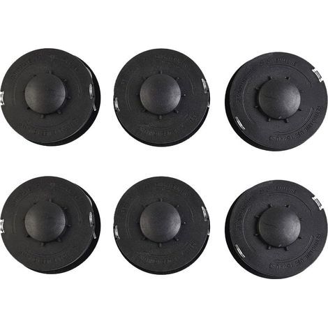QOXEZY 6er-Pack Spulenköpfe für Freischneider passend für Einhell GC-ET 4530 RTV 400, RTV 550, RTV 550/1 (1/5)