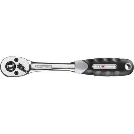 WGB Hebel - Umschaltknarre 1/4" vierkant 72-zahnig aus CV-Stahl - verchromt Ratsche mit Zwei-Komponenten Griff (1/2)