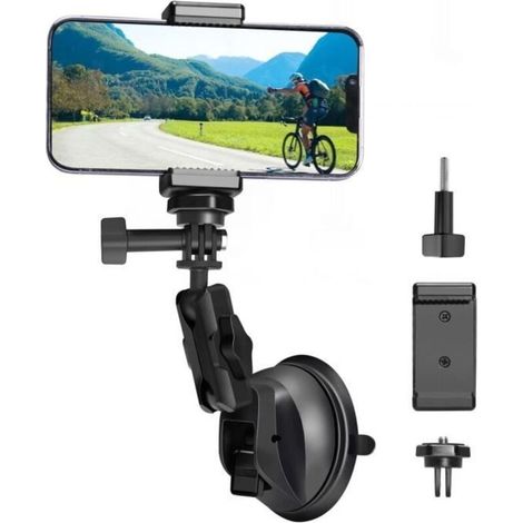 AFAITH Universal Car Phone Mount Suction Cup Adapter 1/4 Adjustable 360° for Mobile Phones GoPro Insta360 (1/4)