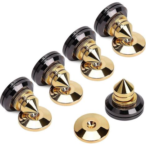 4 audio power amplifier turntable isolation bracket feet conical pad paste type anti-vibration pad with 3M double-sided adhesive (1/4)
