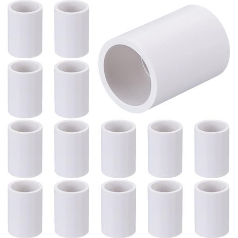 30 Stück 1/2-Zoll-PVC-Hülsenfittings, Kupplungsadapter, Rohrverbinder, Steckverbindungen (1/5)