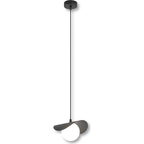 Lampada a sospensione RITUAL nera sfera vetro G9 Emibig (1/5)