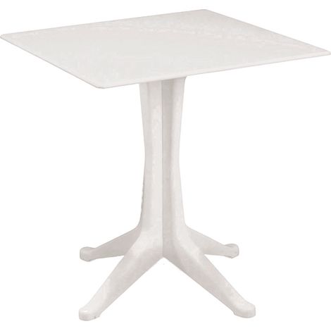 TAVOLO DA GIARDINO PONENTE BIANCO CM.70X70 cm.70x70x71,7h. peso kg.7,7