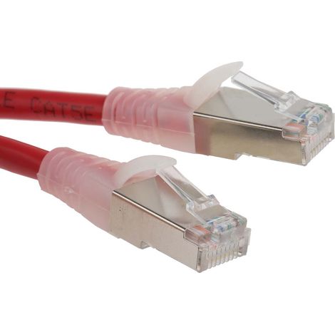 Câble Ethernet cat 5e Avec connecteur gaine PVC Rouge / , F/UTP, 5m ( Prix pour 1 )