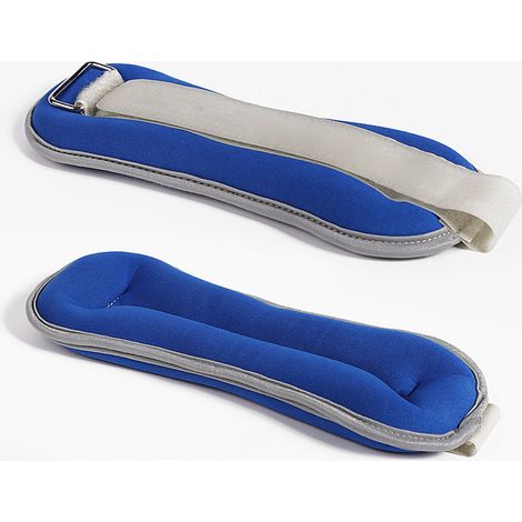 2 Poids de Poignet et Cheville 0.6kg pour Fitness, Course à Pied et Gymnastique - Sangle Discrète Bleue (1/5)