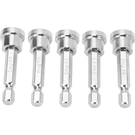 Embout de tournevis magnétique 50 mm en acier chrome vanadium antirouille, tige hexagonale, embout de positionnement pour outil électrique (1/5)