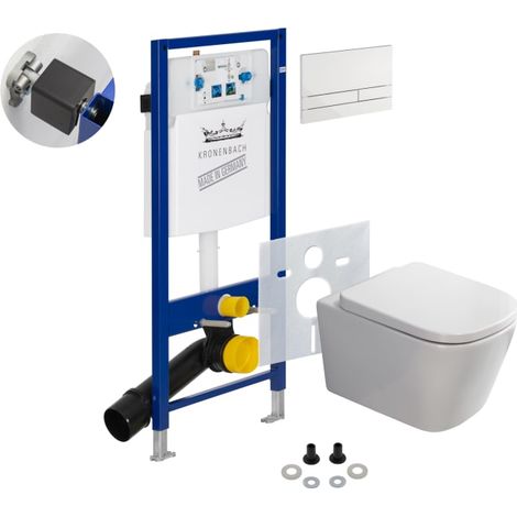 Kronenbach Cube Wand-WC kompakt, spülrandlos Komplettset (1/5)