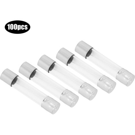 Kit de 100 fusibles à tube de verre AC250V, fusibles à action rapide et sûrs, 6 x 30 mm (10 A) (1/5)