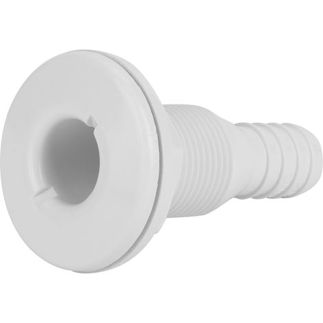 Raccord d'échappement de coque marine en plastique de 3/4 pouce, bouchon de vidange marin, blanc (1/5)