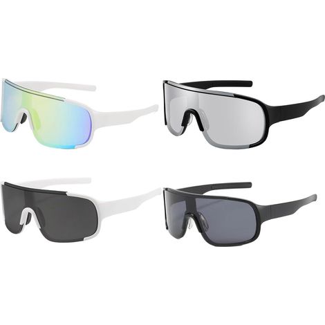 Lunettes De Moto Lunettes Pour Motocyclisme Protection Oculaire Solaire de Sécurité Ergonomique avec Anti-Buée pour les Travaux de Construction, le Ski, la Course à (1/2)