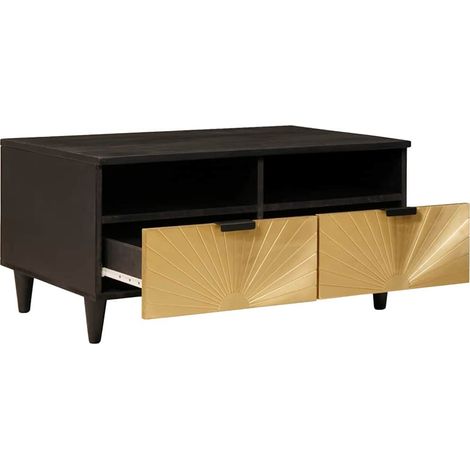 Maison Exclusive - Couchtisch Schwarz und Gold 40 x 33 x 46 cm Ho