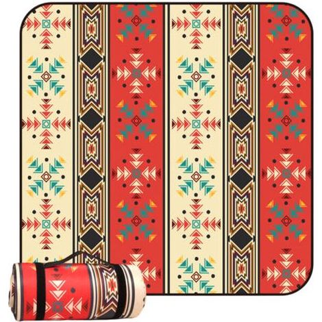 Couverture de pique-nique bohème, tapis de pique-nique d'extérieur, couverture de camping, couverture de plage, tapis de sable pliable, randonnée, concerts en famille (1/5)