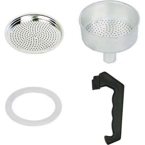 Ensemble d'accessoires pour cafetière à moka - Pièces de rechange pour cafetière expresso - Joint d'étanchéité - Entonnoir - 9 tasses (1/5)