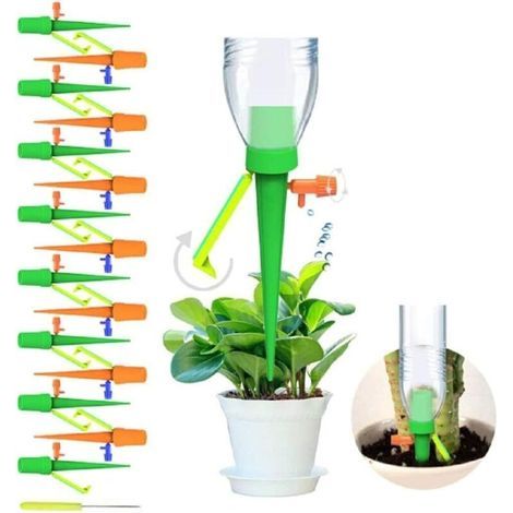 Sistema di irrigazione a goccia hicen a 15 punte, irrigazione automatica per piante con sistema di rilascio lento per piante da interno (1/4)