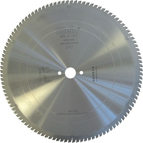 Lama circolare HW per pannelli sandwich D=350, d=30, B/c=3.2/2.6, Z (Nr. denti)=108, Fori trasc.=PH01 MP350.10830 KLEIN (1/4)