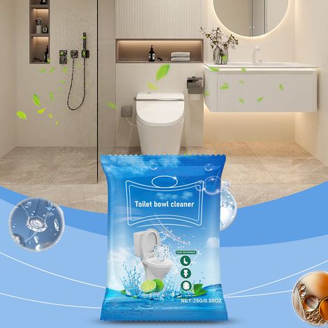 WC-Reinigungspulver entfernt mühelos WC-Flecken und Urinablagerungen schnell schäumendes Reinigungspulver – 25 g -- DTEKGAZ (1/5)
