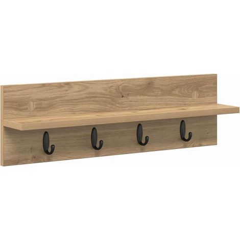 Porte-manteau mural Chêne artisanal 60 x 10,5 x 18 cm