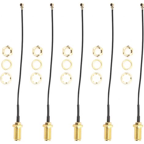 Câble adaptateur SMA femelle vers u.FL/IPEX pour antenne radio, laiton, 10 cm (1/5)