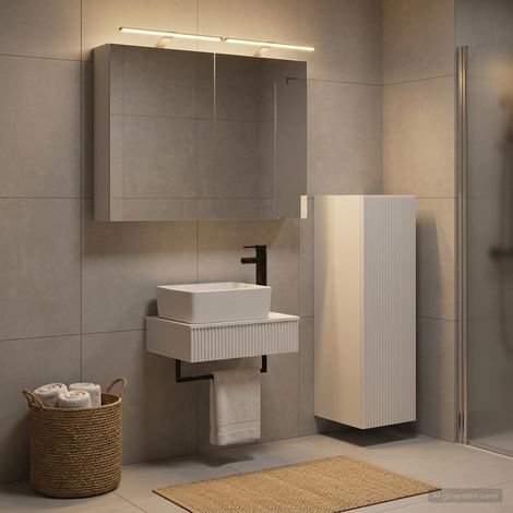 vidaXL Bathroom Cabinet Set 4 pcs White Engineered Wood (1/5)