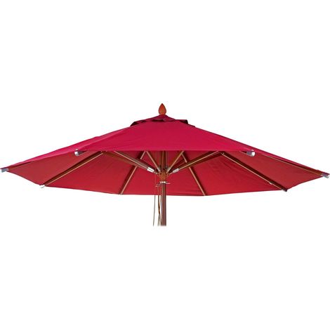 Telo copertura ricambio per ombrelloni rotondi HHG-667 tessuto 240g/m² Ø 4m bordeaux