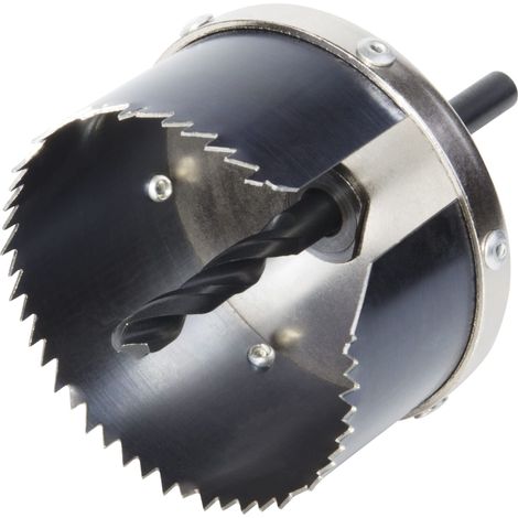 Scie Cloche Standard Ø 68 Mm, Embase Métallique, Queue Ø 6 Mm avec Foret Centreur Ø 6 Mm argent (1/4)