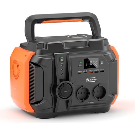 FlashFish A601 500W/540Wh Tragbare Stromzeuger Ternäre Lithium batterie -Backup Power station mit 500W AC Ausgngen,Kabelloses Laden von Mobiltelefonen, LED Taschenlampe stromerzeuger für Netzunabhngig (1/5)