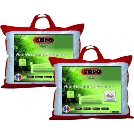 Oreiller - Dodo - Lot de 2 - 50 x 70 cm - Antiacariens - Fibre VOLUPT’AIR® (1/3)