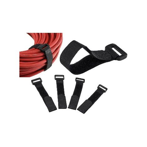 Kabelbinder Klettband mit Öse 15cm Schwarz