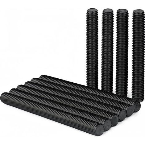 Tiges Filetées Noir M8 Tige Filetee et Vissée en Acier Inox A2 V2A Tige Vissée M8x100mm Filetage Complet DIN976 pour Mécanique (1/5)