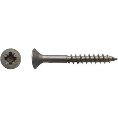 Vis pour panneaux agglomérés tête fraisée Pozidriv® filetage partiel Inox A2 - 6 x 140 mm - BIVI