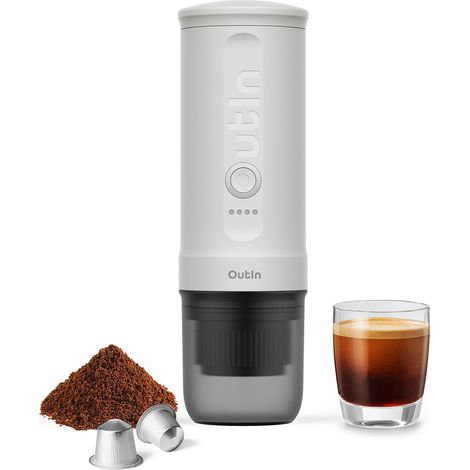 OutIn Nano Tragbare Elektrische Espressomaschine Weiß USB-C