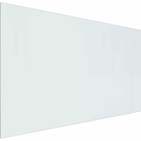Panneau arrière de cheminée en verre transparent, 100 x 60 cm. (1/5)