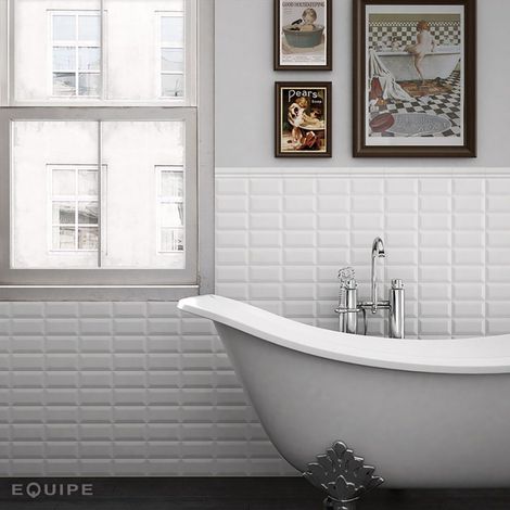 Carrelage mural faïence effet carreau Metro METRO 15x7,5 cm Gris - Brillant / Poli - boîte de 0.50 m2 (1/2)