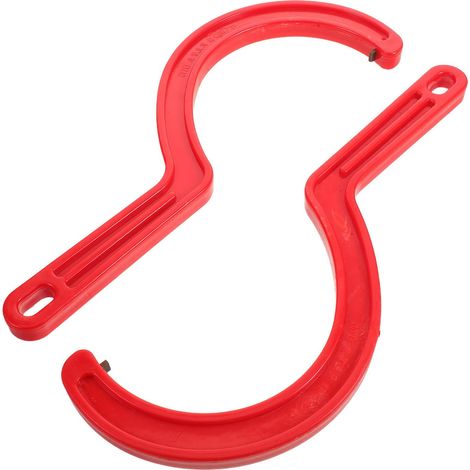 POPETPOP 2 Pièces Clé à Tuyau de Plomberie Silencieuse Rouge PVC 5,7 Poignée Courte Antidérapante, Finition Mate à Faible Reflet, pour Raccords Rouillés et Fonte, Usage Salle de Bain (1/4)
