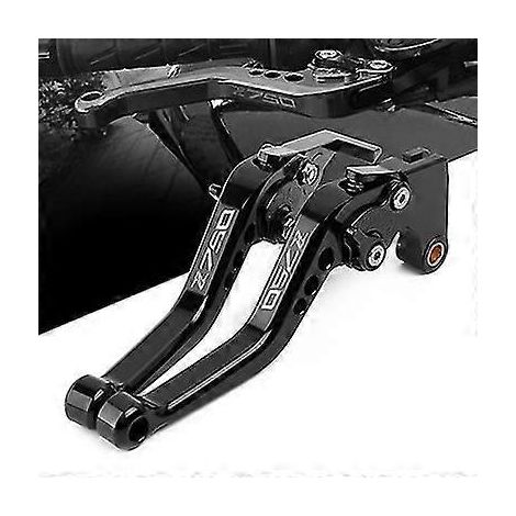 Leviers de frein et d'embrayage courts CNC avec logo Z750 (2007-2012) - Accessoires moto Kawasaki Z750 - Noir (1/5)