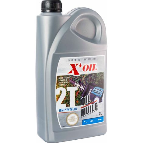 Huile 2 temps semi-synthèse 2L – API TC – Protection anti-corrosion – Réduction des dépôts et fumées d'échappement – Ozaki