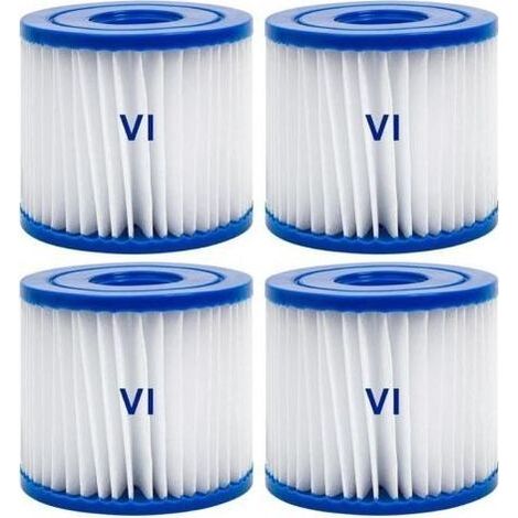 Cartouche filtrante de nettoyage de piscine 4 pièces pour BESTWAY VI compatible avec La y-z-spa\nÉléments filtrants (1/5)