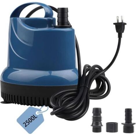 Mini Pompe À Eau Pompe Submersible 2500 L/H 40W 230V Pompe Vide Cave Hauteur de Refoulement 2,3 M Câble 2,3 M pour Jardin, Aquarium, Étang, Fontaine (1/4)
