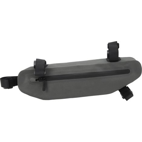 Wasserdichte Fahrradrahmentasche aus 600D TPU, dreieckige Tasche mit Ecktasche unter dem Oberrohr, für Fahrradzubehör, grau (1/5)