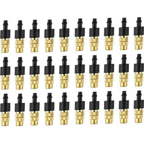 Lot de 30 pièces Buse de Pulvérisation en Laiton de , Buse d'arrosage, Arroseurs Atomiseurs Réglable, Accessoires pour l'irrigation de jardin (1/5)