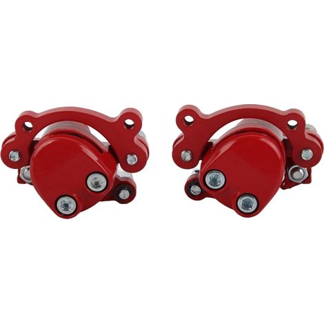 Étrier de Frein à Disque Arrière, Mini Moto Scooter Dirt Pocket Bike Kids Quad ATV Avant Rouge avec Paires de Plaquettes de Rechange pour Enfant 43 47 49 (1/5)